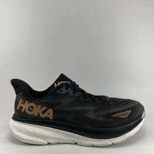 Hoka Clifton 9 Running Shoes Womens Size 9 B Black/Copper Sneakers Athletic